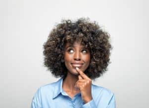 lady thinking